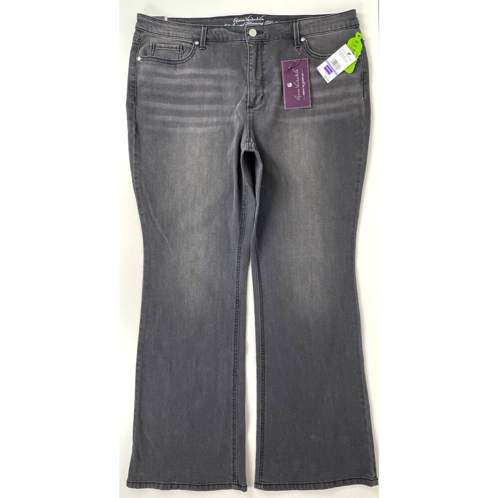 NWT Gloria Vanderbilt Midrise Bootcut Jeans Black Women's Size 16 ~ 38Wx32L (J3)
